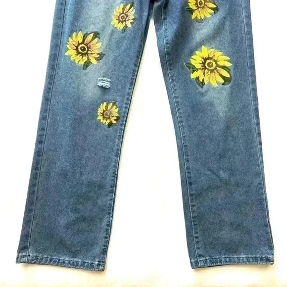 Mislook HighRise “Daisy” Med Wash Faded Whiskered Mom Ankle Jeans Size S - Picture 4 of 15